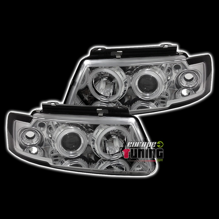 PHARES FEUX AVANTS ANGEL EYES CCFL CHROM VOLKSWAGEN VW PASSAT 3B (00592)