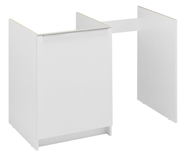 Meuble bas kitchenette CLASSIK 100cm 1 porte avec niche pour réfrigérateur - MODERNA - ABCE100D05