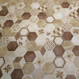 TERRA MIX PATCHWORK HEXAGONAL Chaud - 25x21,6 cm  Carrelage aspect de ciment vieilli Beige