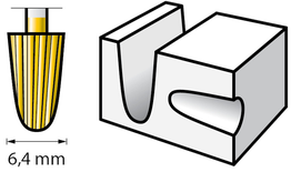 Fraise à graver incurvée de diamètre 6,4mm - DREMEL MAX - 26150117DM