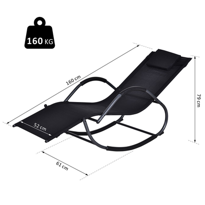 Chaise longue à bascule rocking chair design contemporain