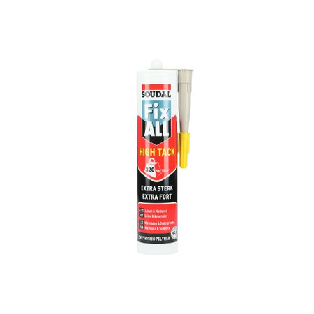 Mastic colle Fix All High Tack beige cartouche 290ml - SOUDAL - 100271