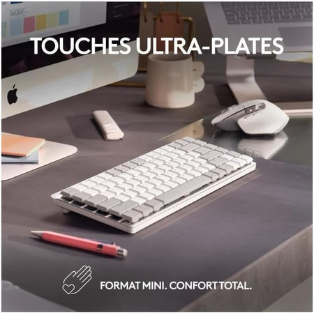 Logitech - Clavier sans fil pour Mac - MX Mechanical Mini - Gris Pâle