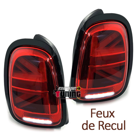 FEUX ARRIERES ROUGES LED SEQUENTIELS UNION JACK MINI COOPER F55 F56 F57 (05638)