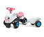 Porteur Trotteur  Tracteur Rainbow Farm avec remorque - FALK - Pour filles des 1 an - Formes rondes et couleurs pastels