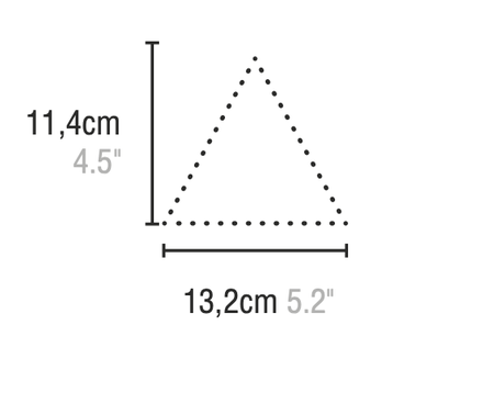 3LATI BIANCO - 13,2x11,4 CM - Faïence triangulaire zellige blanche