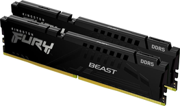 Kit Barrettes mémoire 32Go (2x16Go) DIMM DDR5 Kingston Fury Beast  5600MHz CL36 (Noir)