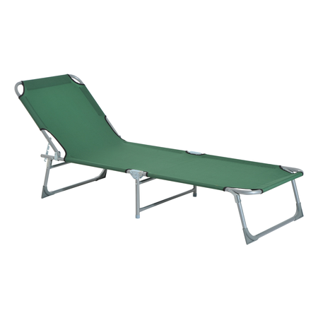 Bain de soleil transat pliable inclinable métal polyester