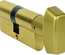 Cylindre à bouton C2000 B30X30 laiton poli clé sur numero P1 BC1534 - CISA - 301220708MV
