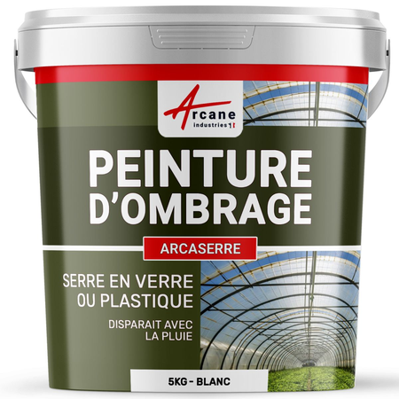 Peinture d'ombrage pour serre agricole ou industrielle - ARCASERRE-5 kg Blanc-ARCANE INDUSTRIES