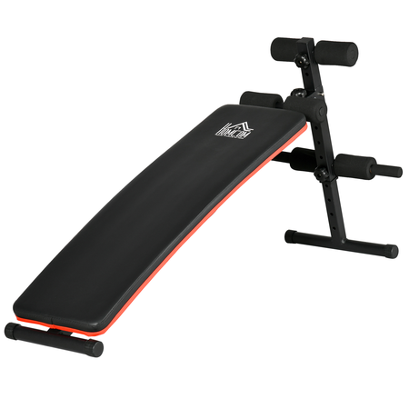 Banc de musculation pliable hauteur réglable 5 positions rouge noir