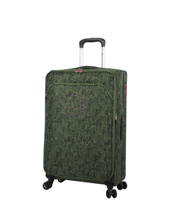 LULU CASTAGNETTE  - Valise Cabine POLYESTER CACTUS 4 roues 57 cm