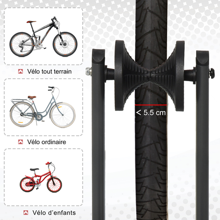 Râtelier range vélo pliable métal