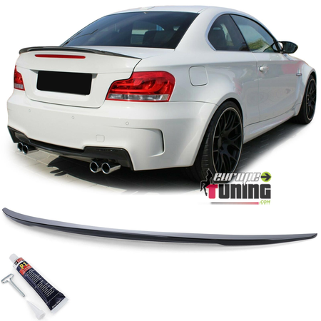 BECQUET SPOILER DE COFFRE SPORT NOIR BRILLANT BMW SERIE 1 E82 COUPE  PH2 2007-2013 (05574)