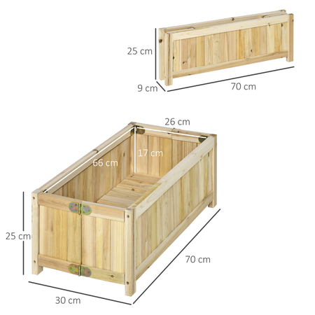 Jardinière sur pied pliable bois sapin pré-huilé