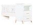 Lit Combiné Evolutif 120x60 en 90x190 en bois blanc