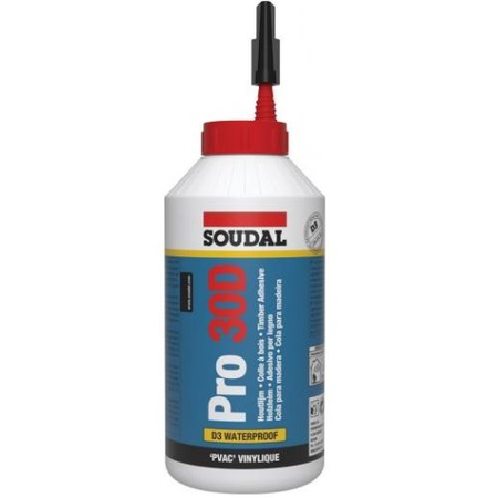 Colle à bois blanche PRO 30D 750g biberon - SOUDAL - 108769