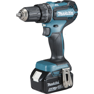 Perceuse-visseuse à percussion 18V + 2 batteries 5Ah + chargeur rapide + coffret MAKPAC - MAKITA - DHP485RTJ