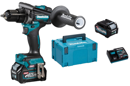 Perceuse visseuse à percussion 40V + 2 batteries 2,5Ah + chargeur en coffret MAKPAC - MAKITA - HP001GD201