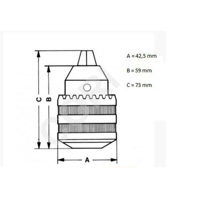Mandrin à serrage 1,5 à 13mm Série Pro et Industrielle KS2 - CORI - A13B16