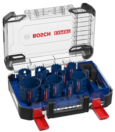 Coffret de 11 scies-trépans Expert Tough Material de diamètre 20/22/25/32/35/40/44/51/60/64/76 - BOSCH EXPERT - 2608900447