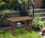 Table basse de jardin style rustique chic sapin traité carbonisation