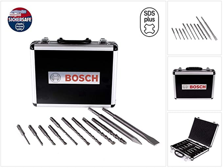 Coffret de 11 pièces (forets et burins) SDS Plus-3 pour marteaux burineurs - BOSCH - 2608579916