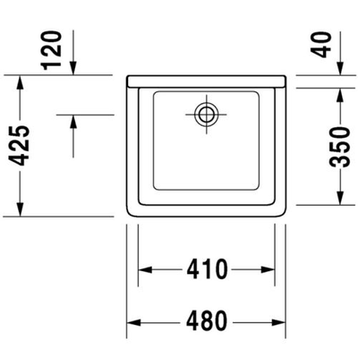 Déversoir blanc STARCK 3 480x425 - DURAVIT- 313480000