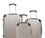 Lot de 3 Valise Weekend, Valise Cabine et Cabine XXS ABS 4 Roues BUDAPEST