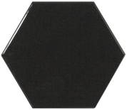 SCALE HEXAGONE - BLACK - Faience 12,4 x10,7 cm hexagonal Noir
