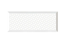 GRAN MUGAT KETTNER BLANCO - Faïence 20x50 cm Métro grand format à motifs gris perle