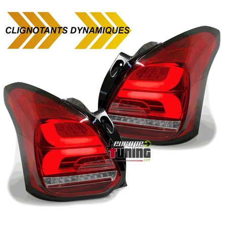 FEUX ROUGES AVEC CLIGNOTANTS LED SEQUENCIELS POUR SUZUKI SWIFT III 2017-  (05450)