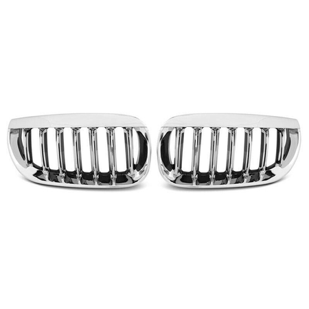 GRILLES CALANDRES SPORT CHROME POUR BMW X3 E83 2003-2006 (02368)