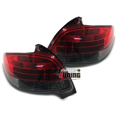 FEUX A LEDS ROUGES NOIRS POUR PEUGEOT 206 et 206 + (13876)