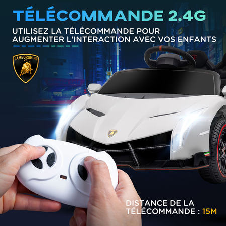 Voiture électrique enfant licence Lamborghini Veneno avec télécommande