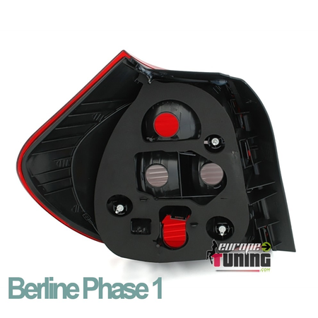 FEUX ROUGES FUMES LOOK BLACK LINE BMW SERIE 1 E87 / E81 2004-2007 PHASE 1 (00311)