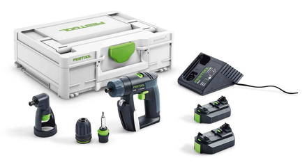 Perceuse-visseuse 10,8V CXS Li 2,6-Set + 2 batteries 2,6Ah + chargeur + coffret SYSTAINER T-LOC - FESTOOL - 564532