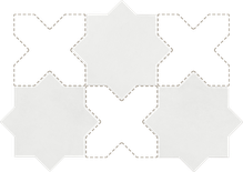 KASBAH STAR BONE - Carrelage étoile à tacos 16,8x16,8 cm