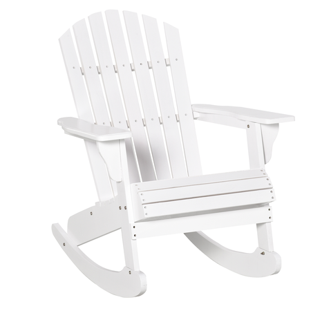 Fauteuil de jardin Adirondack à bascule bois sapin blanc