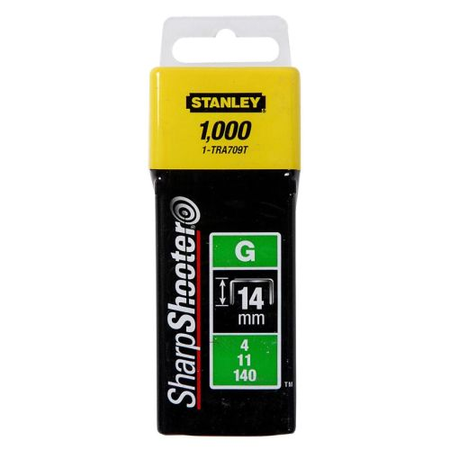 Agrafes 14 mm type G boîte de 1000 - STANLEY - 1-TRA709T