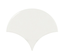 SCALE FAN WHITE - Faience écaille de poisson 10,6x12 cm blanc brillant