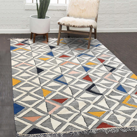 Tapis kilim KL MULTILO en laine Fait main Care&Fair