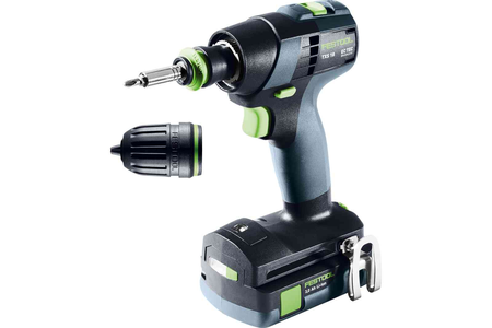 Perceuse-visseuse 18V TXS 18 C 3,0-PLUS + 2 batterie 3Ah + chargeur en coffret Systainer 3 - FESTOOL - 576895