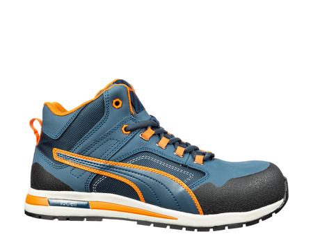 Baskets de sécurité hautes CROSSTWIST MID S3 HRO SRC bleu/orange P44 - PUMA - 633140-T.44