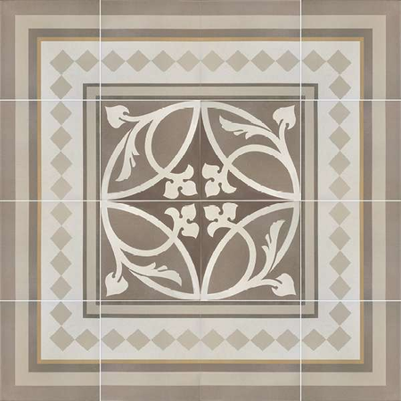 CAPRICE - LOIRE BORDURE - Carrelage 20x20 cm aspect carreaux de ciment beige