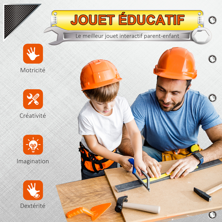 Etabli et outils enfant - jeu d'imitation bricolage - nombreux accessoires