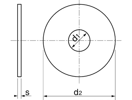 Rondelle plate type L A2 DIN 9021 18X56X4 boîte de 50 - ACTON - 6251118