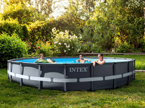 Piscine tubulaire Ultra XTR Frame ronde 6,10 x 1,22 m - Intex