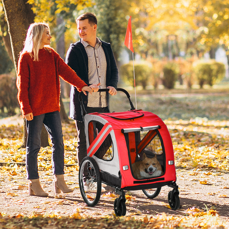 Remorque vélo jogger 2 en 1 pour animaux