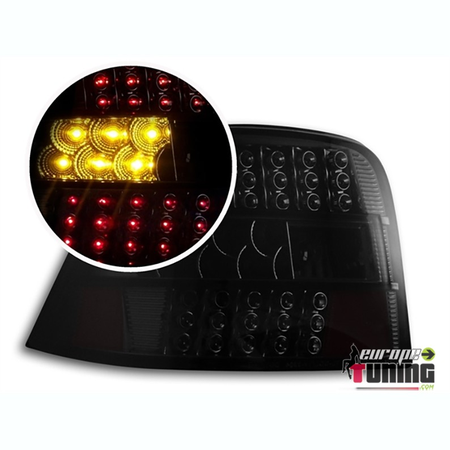 FEUX ARRIERES NOIRS AVEC CLIGNOTANT LED POUR VOLKSWAGEN VW GOLF 4 BERLINE (00554)